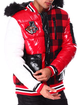 "Vandal" Puffer Coat - Crimson